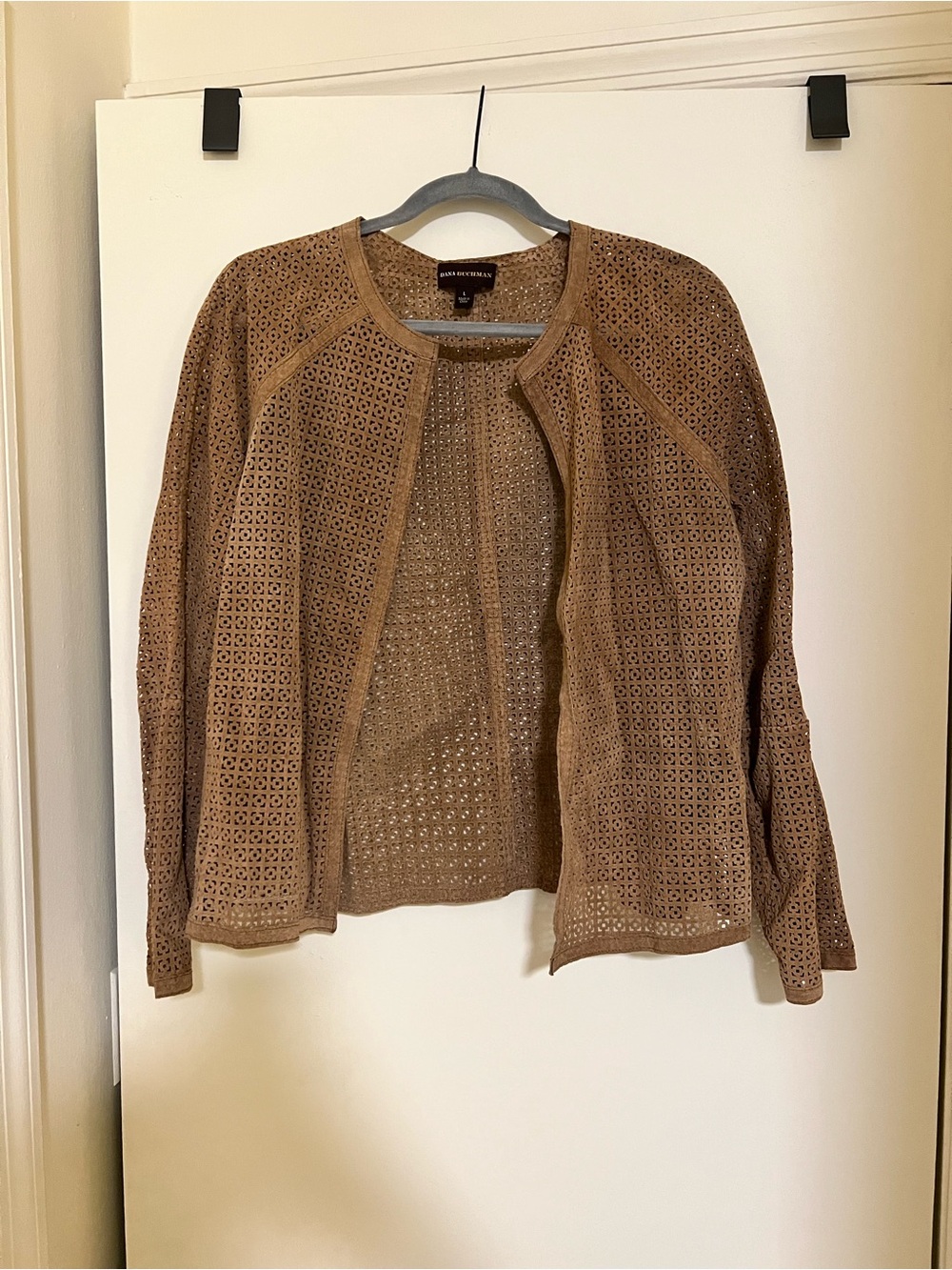 Dana Buchman leather suede outer shell jacket/ blazer size L